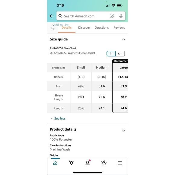 NEW Jacket Button Sherpa Coat Warm Outwear Pockets S - Picture 4 of 5